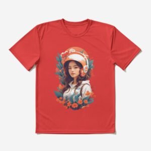 Girl in Space Illustration Premium T-Shirt 